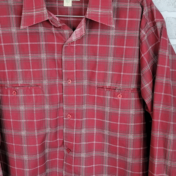 Haband Vintage 80's Button Down Plaid Shirt Made in Switzerland Men's Size L - Picture 2 of 8